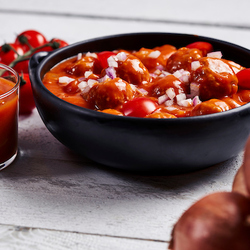 Balletjes in tomatensaus op grootmoeders wijze