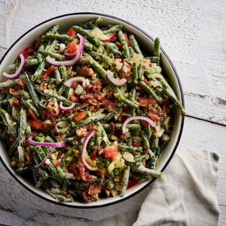 Boontjes-spek salade