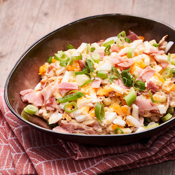 Salade oeuf-bacon