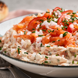 Salade de saumon à la mascarpone