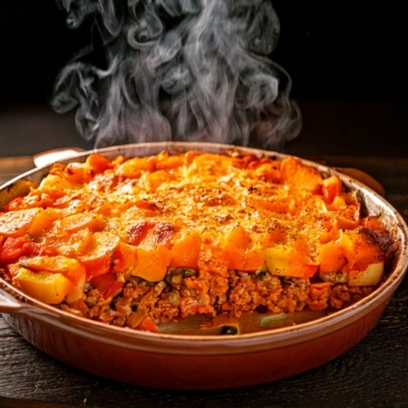 Ovenschotel Bolognaise met Pompoen en Aardappeltjes