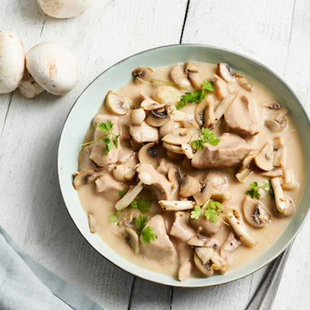 Blanquette de veau aux champignons et au cerfeuil