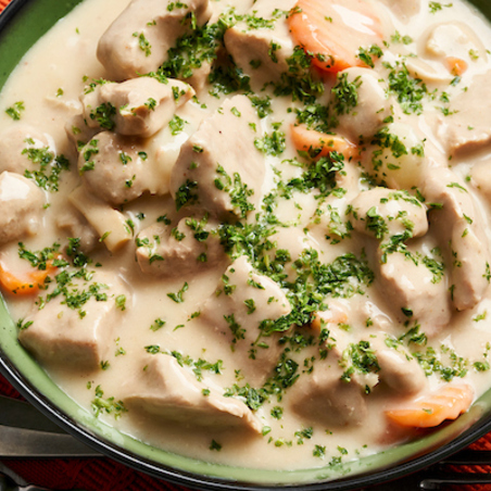 Blanquette de veau, préparation sous vide