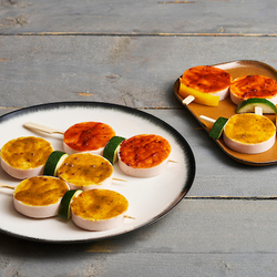 Kipmedaillon brochette