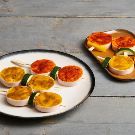 Kipmedaillon brochette