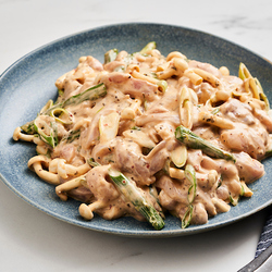 GYROS DE POULET AUX ASPERGES ET CHAMPIGNONS SHIMEJI