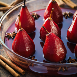 Peertjes in de rode wijn