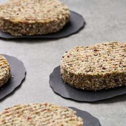 Burger aux poireaux et au fromage