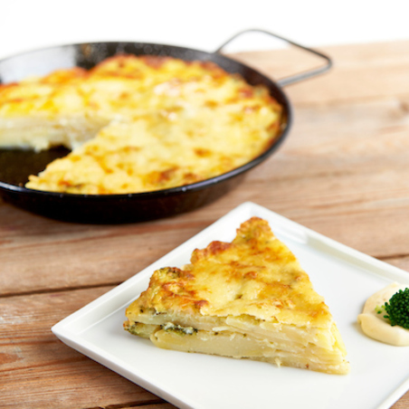 Aardappelgratin met Gratinsaus Broccoli