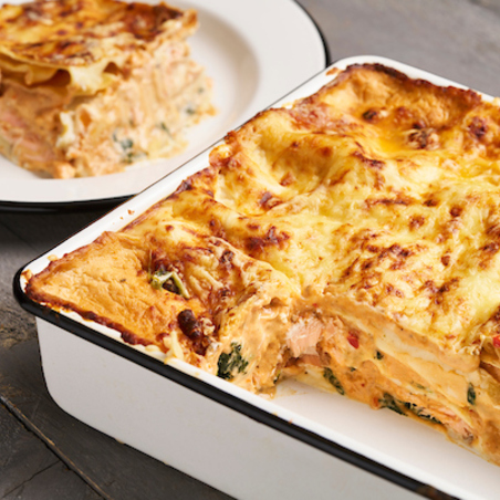 Zalmlasagne