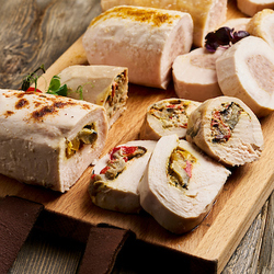 Vulling met gegrilde groenten voor rollade