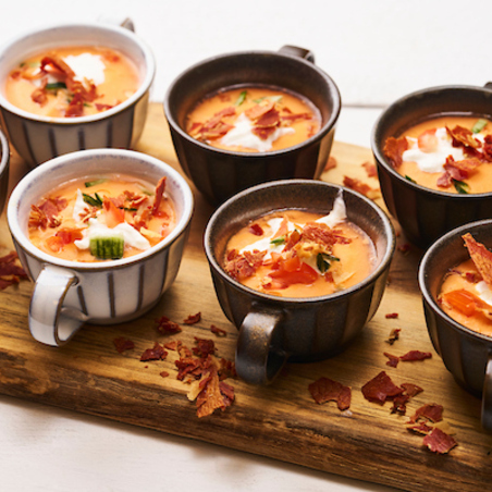 Gazpacho met burrata