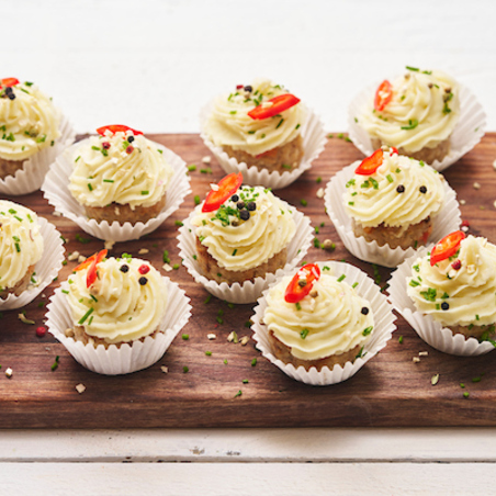 Gehaktcupcakes met puree